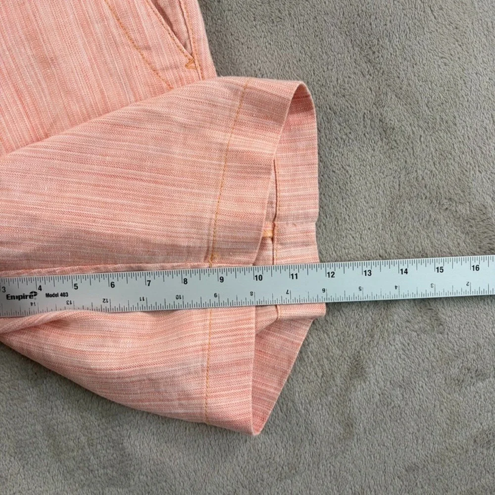 Tommy Bahama Harbor Herringbone Stretch Linen Blend Peach‎ Sorbet Men Large NWOT